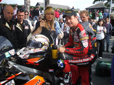 John McGuinness, pictured at the Centenary TT, will be on hand to meet fans